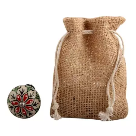Red Leaf Flower Ceramic Wine Stopper
